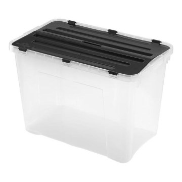 Storage box DRAGON 60 l black/clear