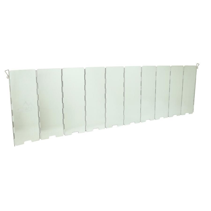 Stove windshield 24x83cm matte chrome