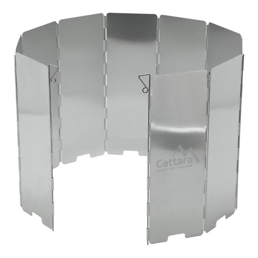 Stove windshield 24x83cm matte chrome