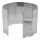 Stove windshield 24x83cm matte chrome