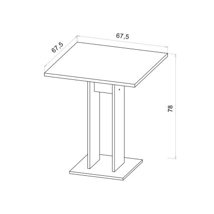 STRAPO Table 68x68 cm, White