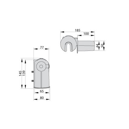 Street lamp bracket, IP44, gray