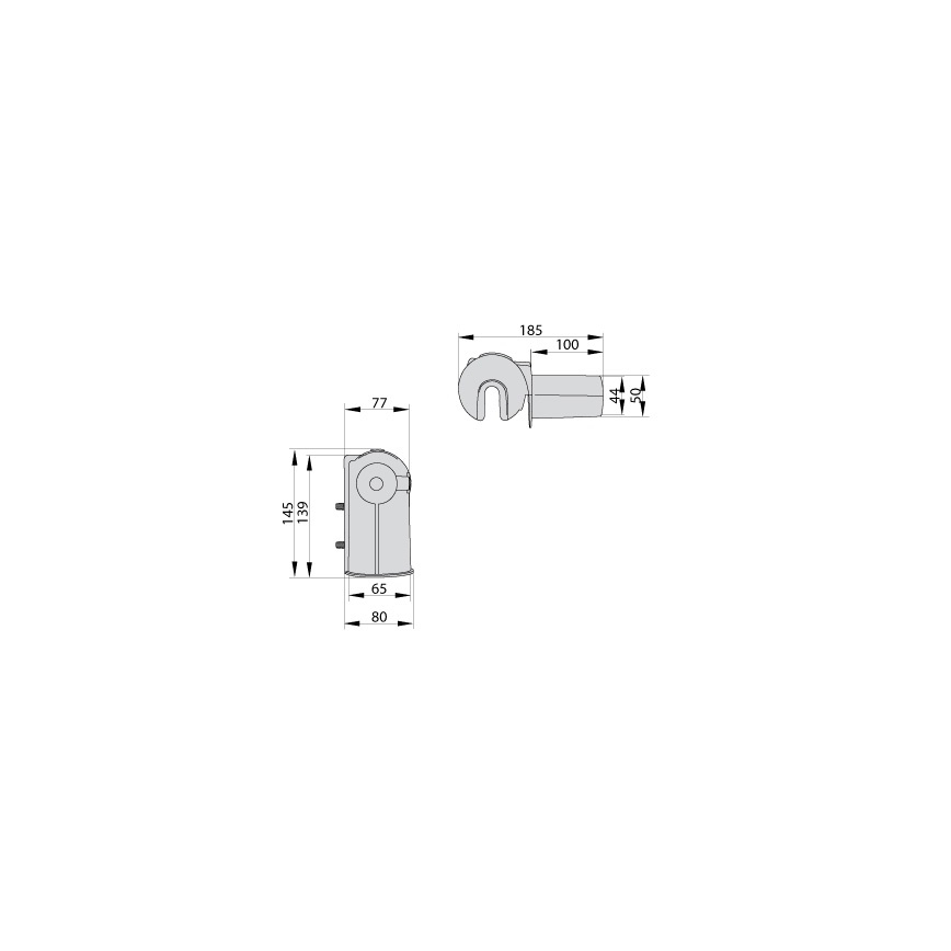 Street lamp bracket, IP44, gray