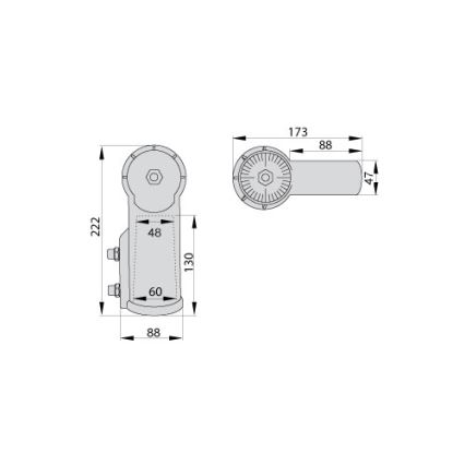 Street lighting holder grey