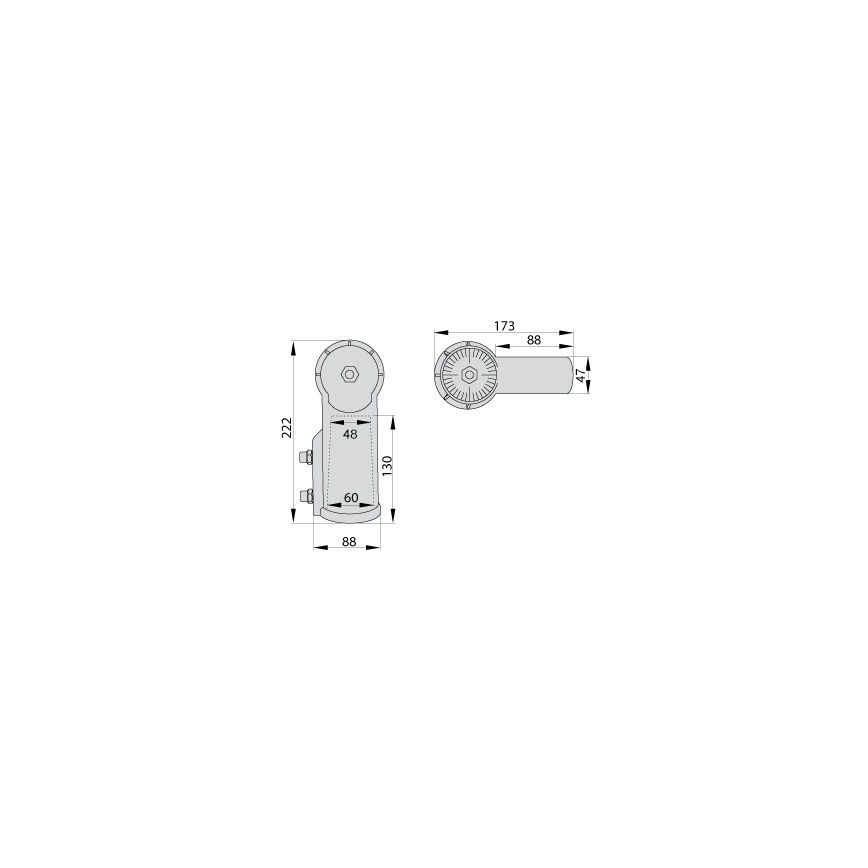 Street lighting holder grey