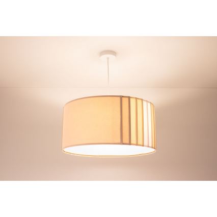 STRIPES cable pendant 1xE27/60W/230V dia. 60 cm beige