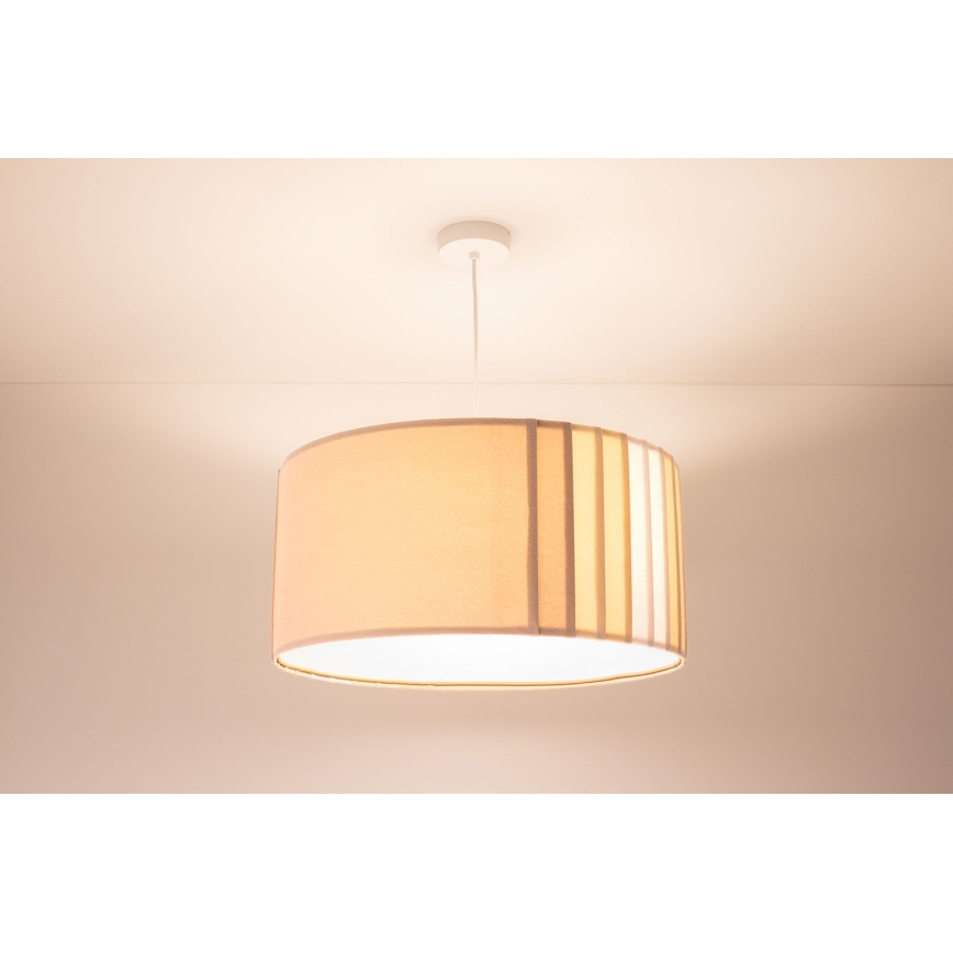 STRIPES cable pendant 1xE27/60W/230V dia. 60 cm beige