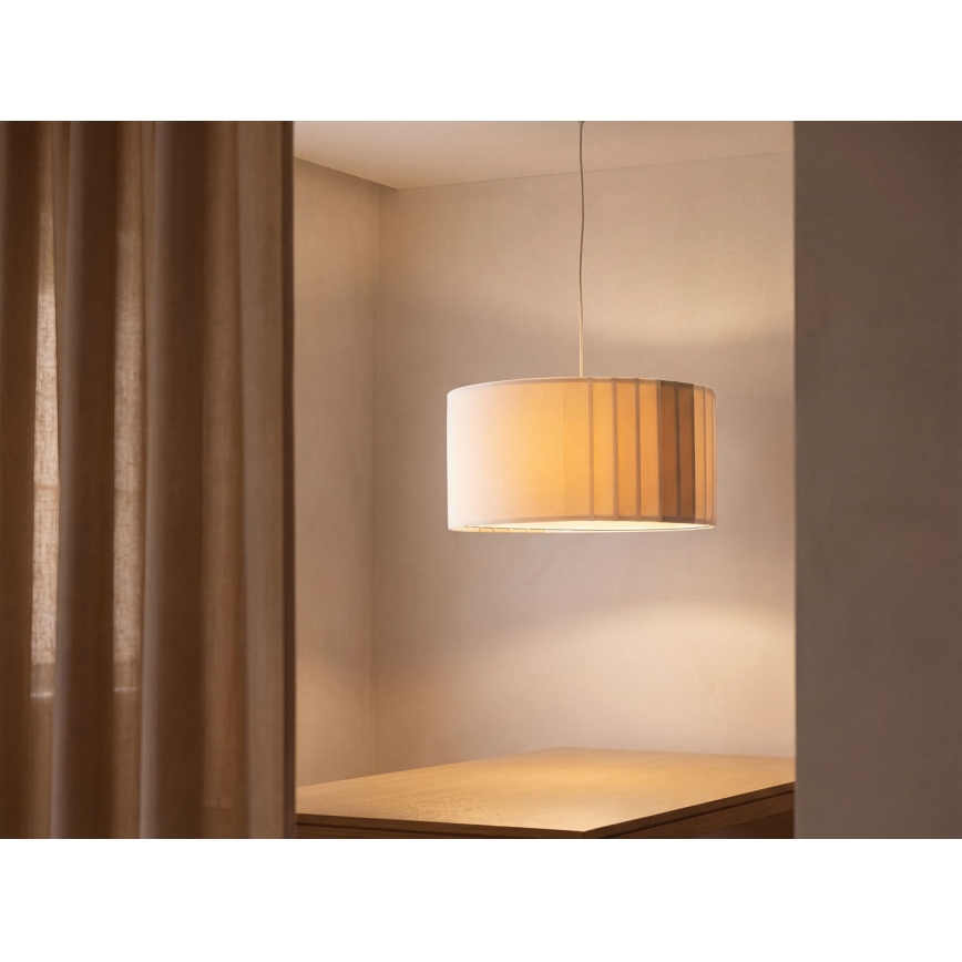 STRIPES cable pendant lamp 1x E27/60W/230V, Ø 40 cm, cream