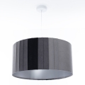STRIPES cord-hung pendant light 1xE27/60W/230V, Ø 40 cm, grey