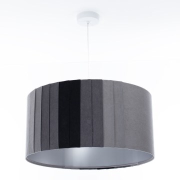STRIPES cord-hung pendant light 1xE27/60W/230V, Ø 40 cm, grey