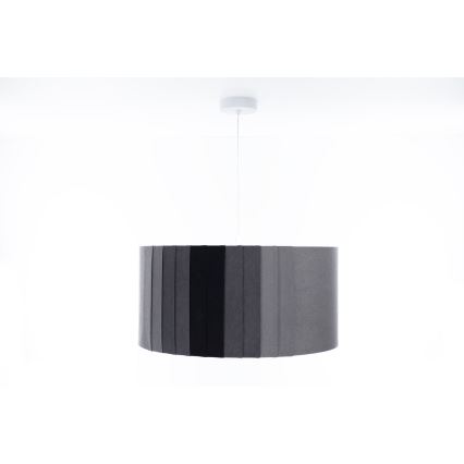 STRIPES cord-hung pendant light 1xE27/60W/230V, Ø 40 cm, grey