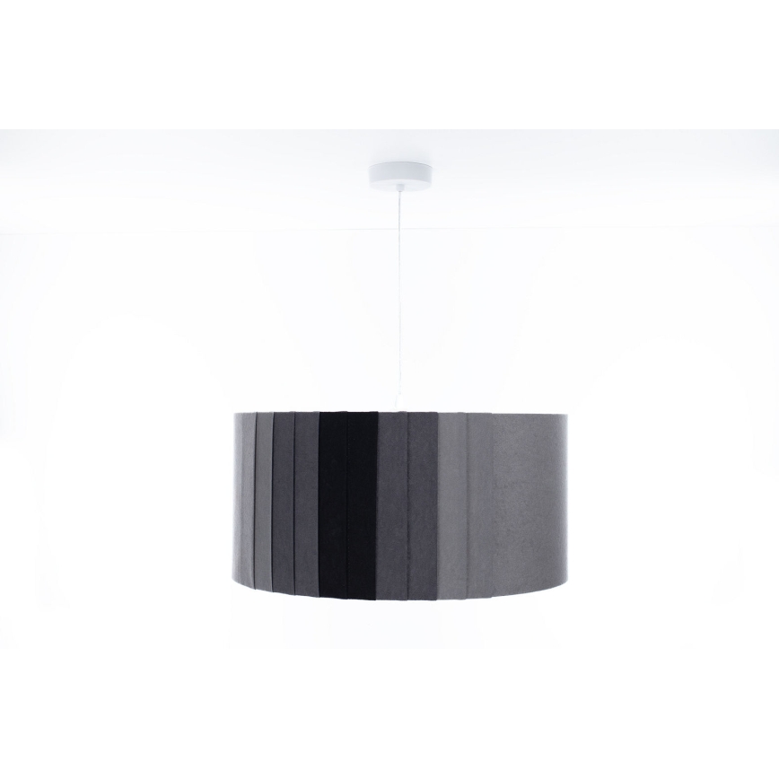 STRIPES cord-hung pendant light 1xE27/60W/230V, Ø 40 cm, grey