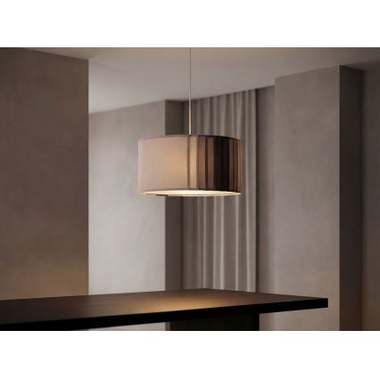 STRIPES cord-suspended pendant light 1x E27/60W/230V Ø 60 cm, grey
