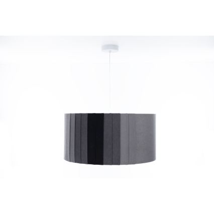 STRIPES cord-suspended pendant light 1x E27/60W/230V Ø 60 cm, grey
