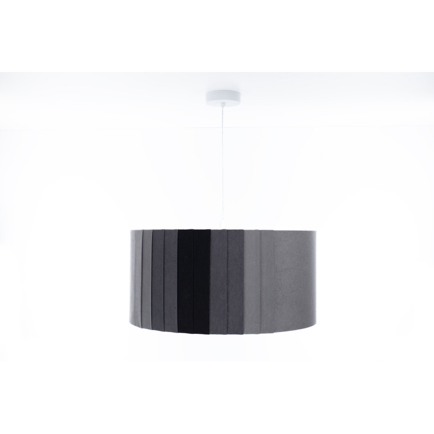 STRIPES cord-suspended pendant light 1x E27/60W/230V Ø 60 cm, grey