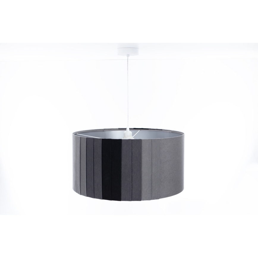 STRIPES cord-suspended pendant light 1x E27/60W/230V Ø 60 cm, grey