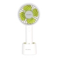 Stylies - Rechargeable handheld fan LACERTA 4W/5V 2500 mAh white