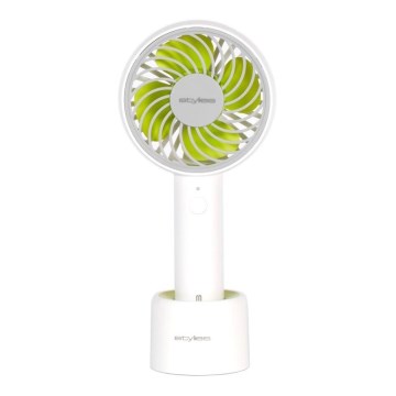 Stylies - Rechargeable handheld fan LACERTA 4W/5V 2500 mAh white