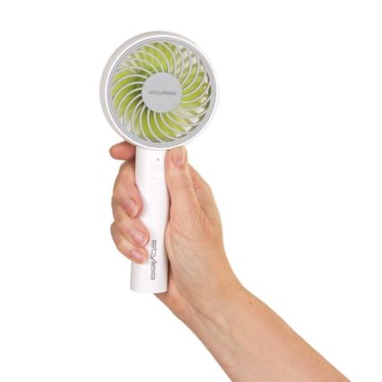 Stylies - Rechargeable handheld fan LACERTA 4W/5V 2500 mAh white