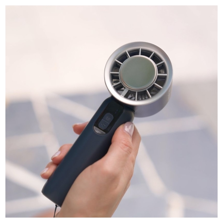 Stylies - Rechargeable Handheld Fan LACERTI 8W/5V 3000 mAh Blue