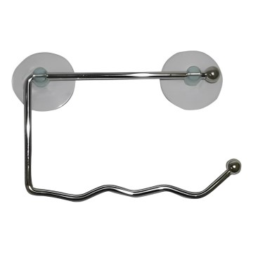 Suction-Cup Toilet Paper Holder, 10×17 cm, Polished Chrome