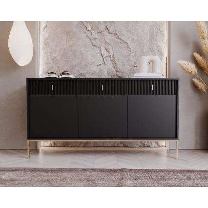 SUE Black Chest of Drawers