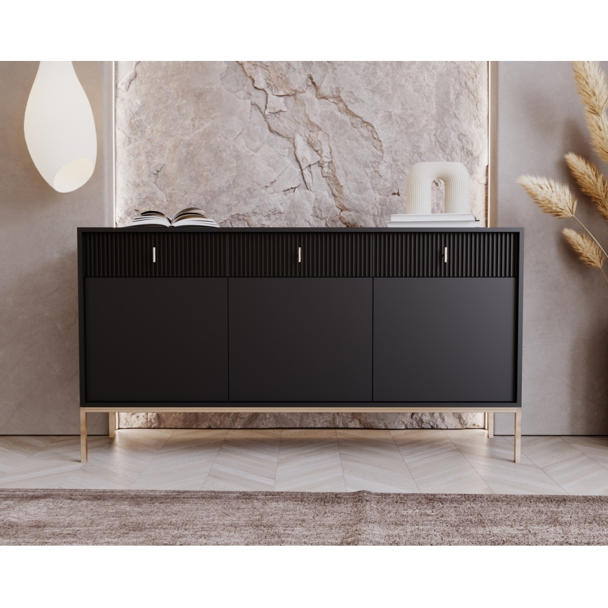SUE Black Chest of Drawers