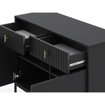 SUE Black Chest of Drawers