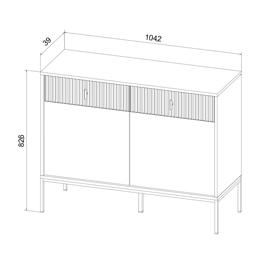 SUE Black Chest of Drawers
