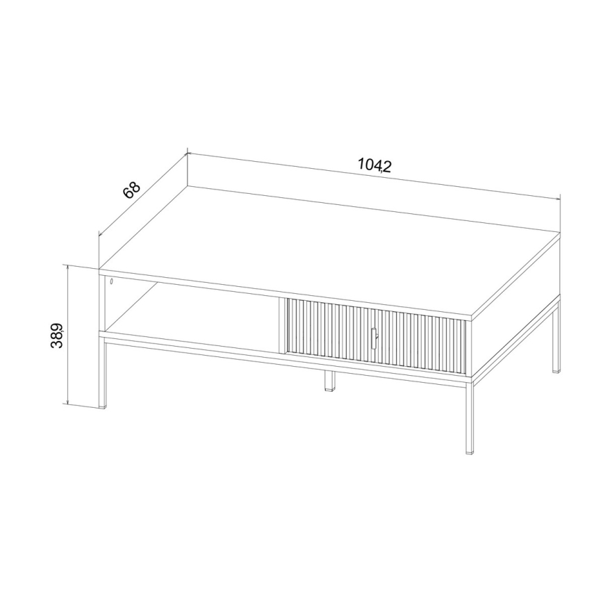 SUE Coffee Table, Green/Black