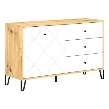 SULA Chest of Drawers, Artisan Oak/White