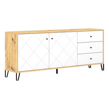 SULA Chest of Drawers, Artisan Oak/White