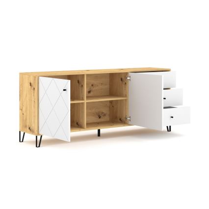 SULA Chest of Drawers, Artisan Oak/White