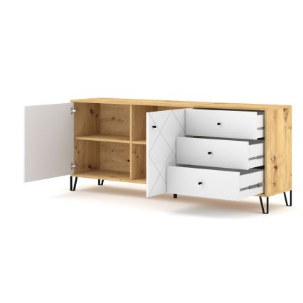 SULA Chest of Drawers, Artisan Oak/White