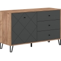 SULA Chest of Drawers Craft Oak/Black