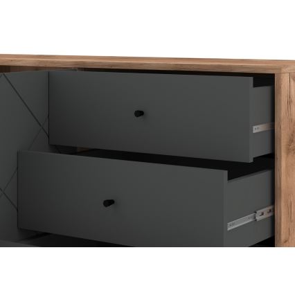SULA Chest of Drawers Craft Oak/Black