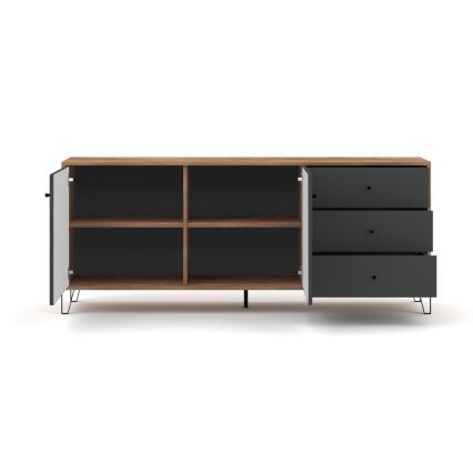 SULA Chest of Drawers Craft Oak/Black