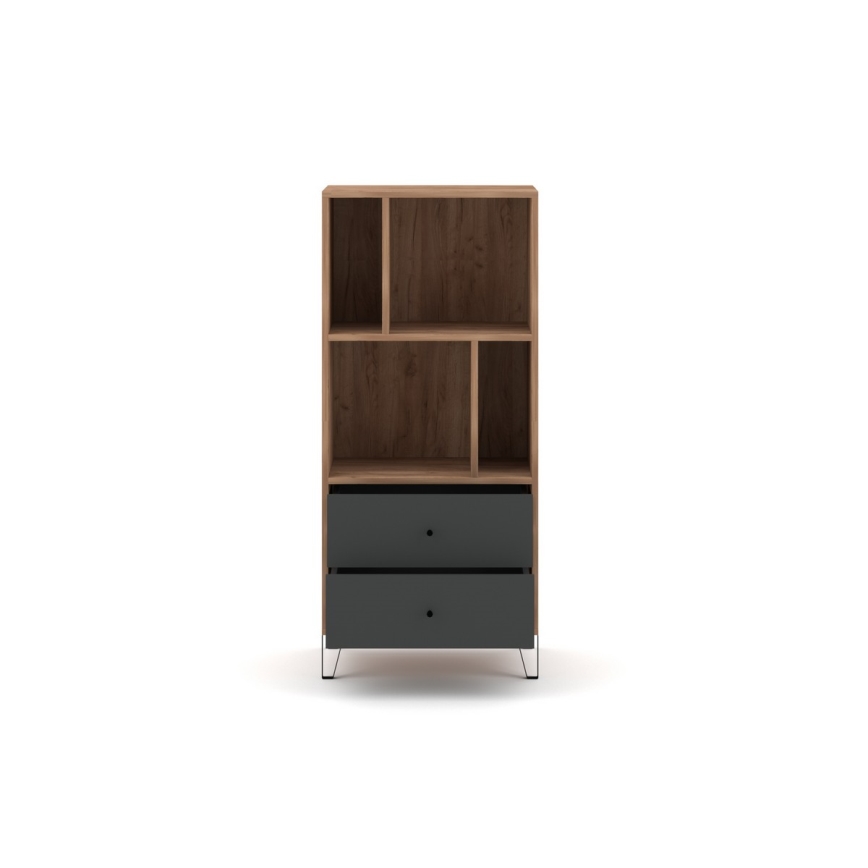 SULA chest of drawers craft oak/black