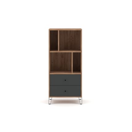 SULA chest of drawers craft oak/black