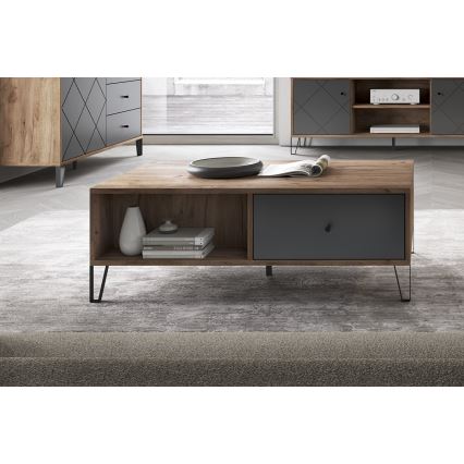 SULA Coffee Table, Craft Oak/Black