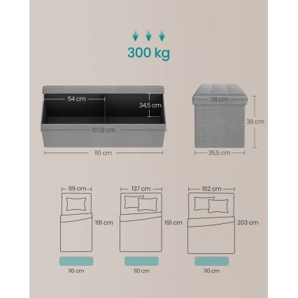 SULTAN bench light gray