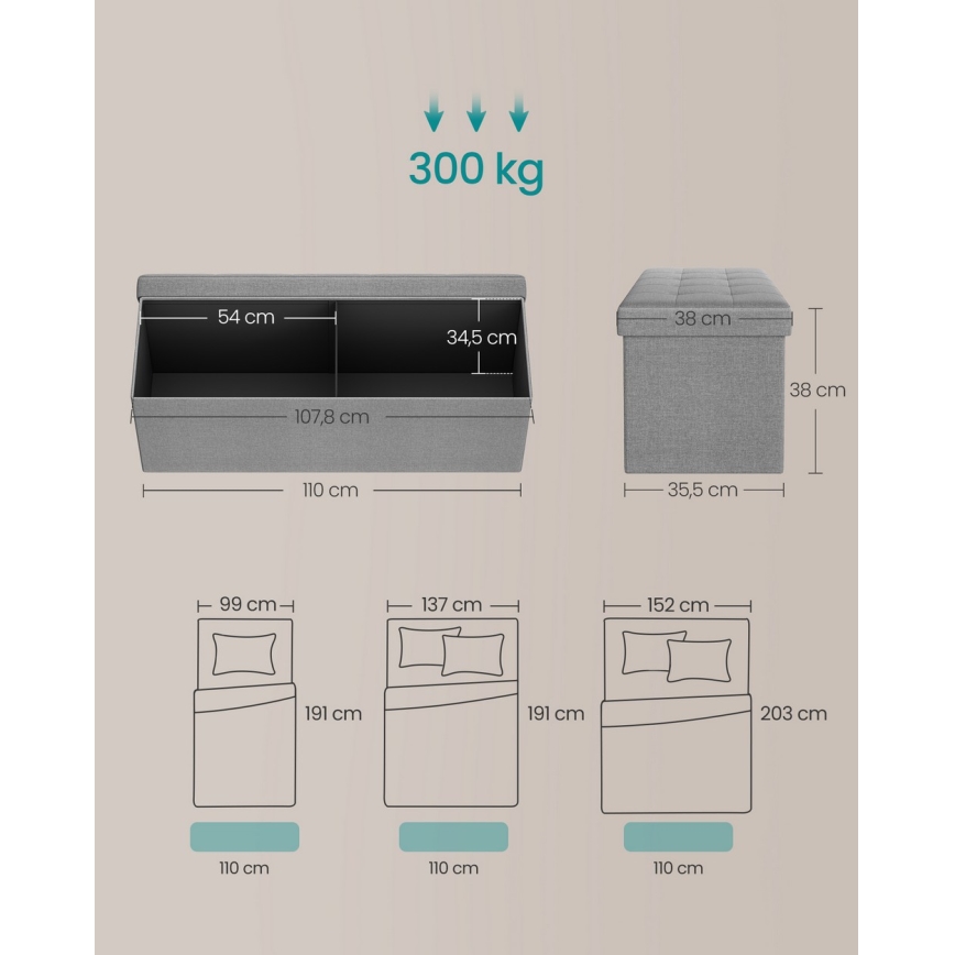 SULTAN bench light gray