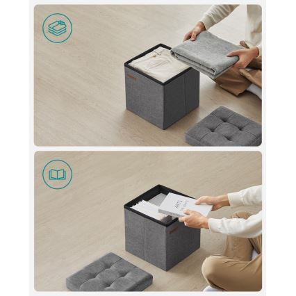 SULTAN Ottoman 30x30 cm gray