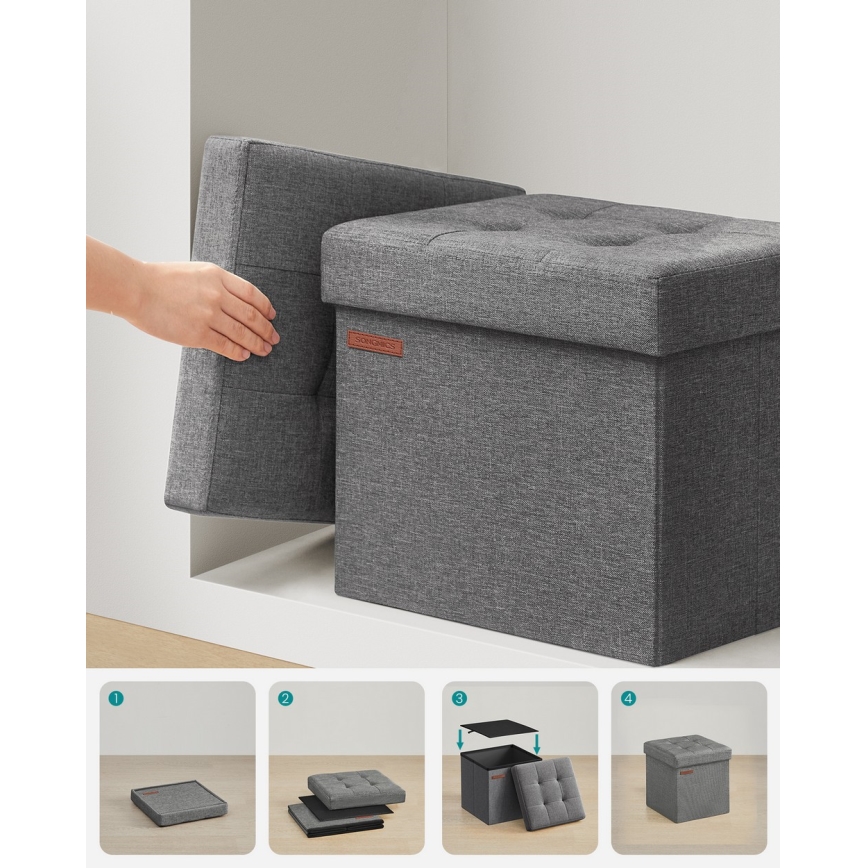 SULTAN Ottoman 30x30 cm gray