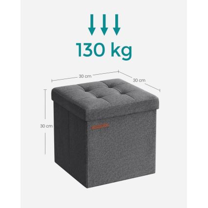SULTAN Ottoman 30x30 cm gray