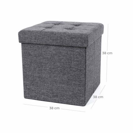 SULTAN Ottoman 38 x 38 cm, Grey