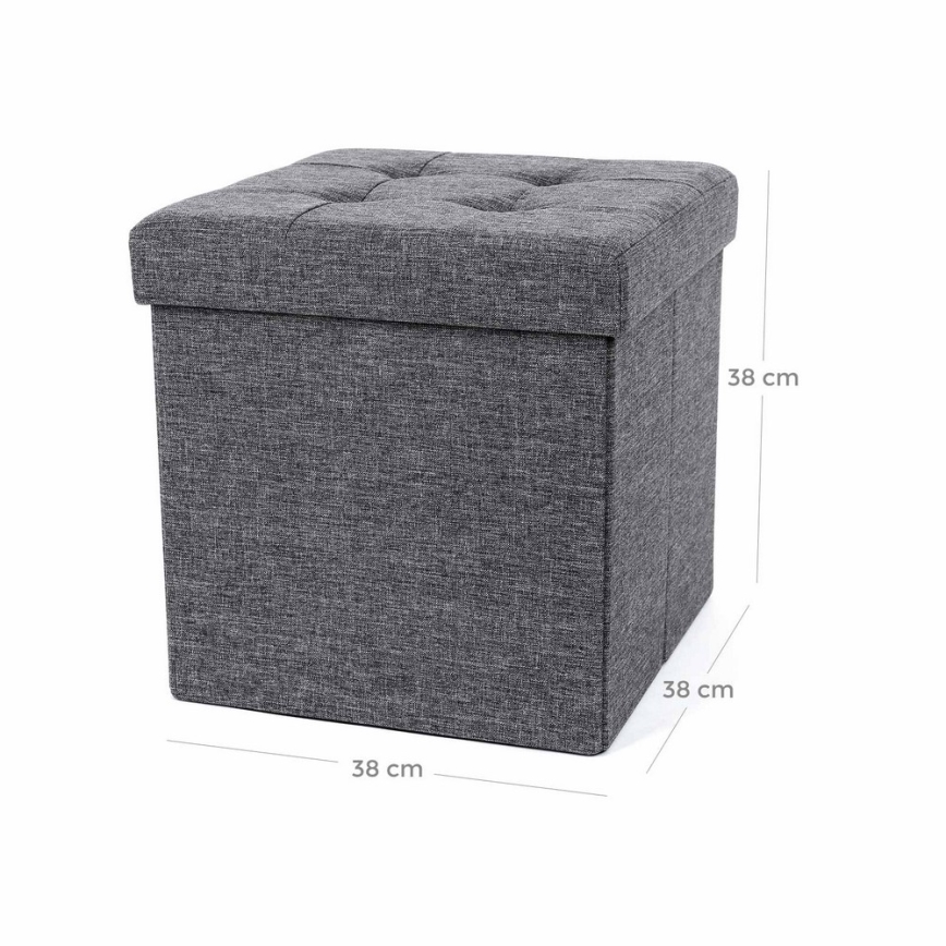 SULTAN Ottoman 38 x 38 cm, Grey