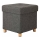 SULTAN Stool 38x40 cm, Dark Gray