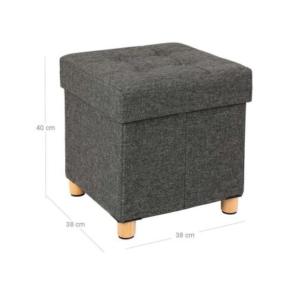 SULTAN Stool 38x40 cm, Dark Gray