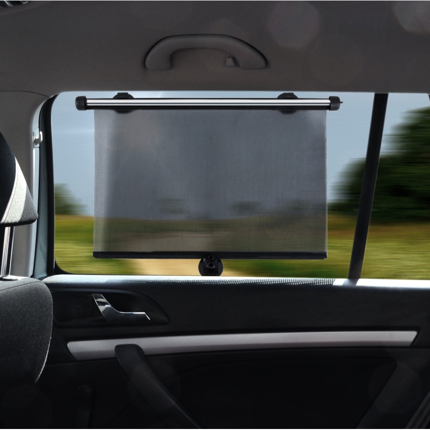 Sun blind for suction cups with locking 42 cm 2 pcs grey